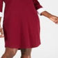 Karen Scott Women's Contrast Trim Cotton Shirtdress Red Size Petite L