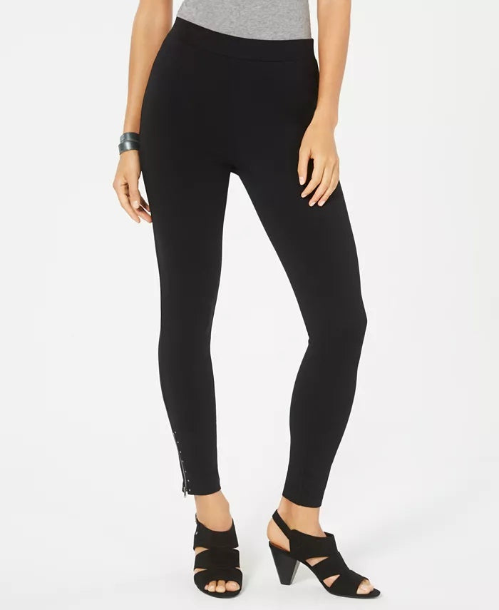 Style & Co Women's Embellished Pull-On Leggings Black Size Extra Large