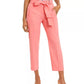 Bar III Women’s Bi-Stretch Belted Tie Ankle Pants Pink Size 2