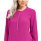 JM Collection Women's Pleated Back Blouse Pink Size X-Large