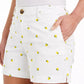 Style & Co Women's Lemon-Print Shorts White Size 4