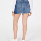 Tinseltown Junior's Ripped Denim Mini Skirt Blue Size 5