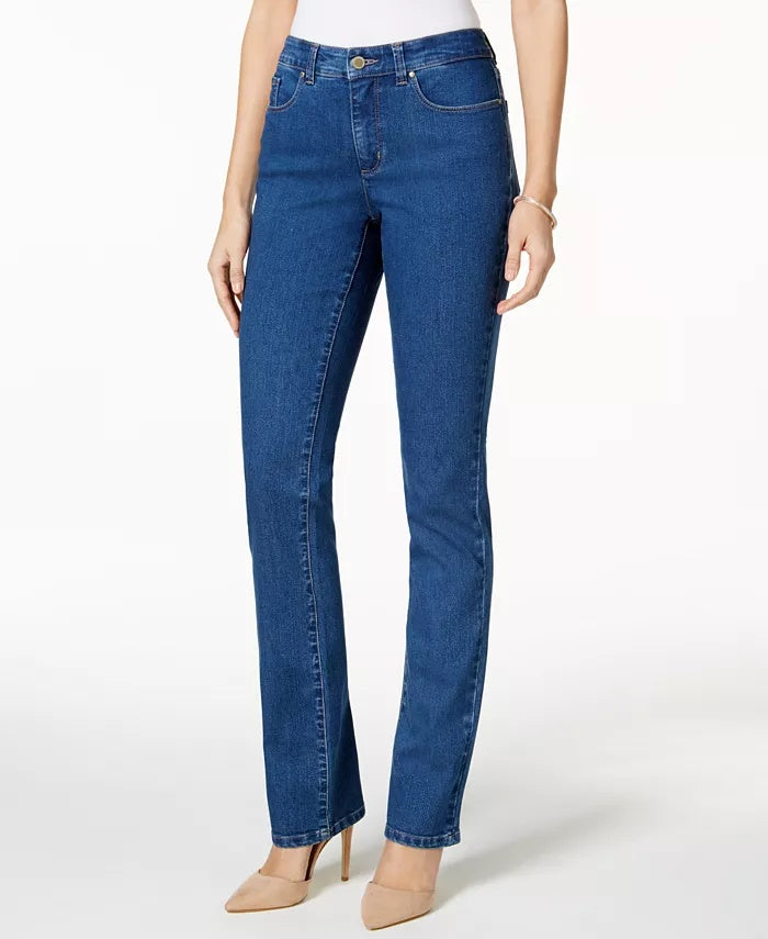 Charter Club Women's Petite Lexington Straight-Leg Jeans Petite & Petite Short Blue Size 24X4.5
