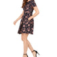 Vince Camuto Women's Floral Jacquard Fit & Flare Dress Pink Size 4