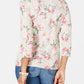 Karen Scott Women's Havana Falls Floral-Print Henley Top Orange Size Small