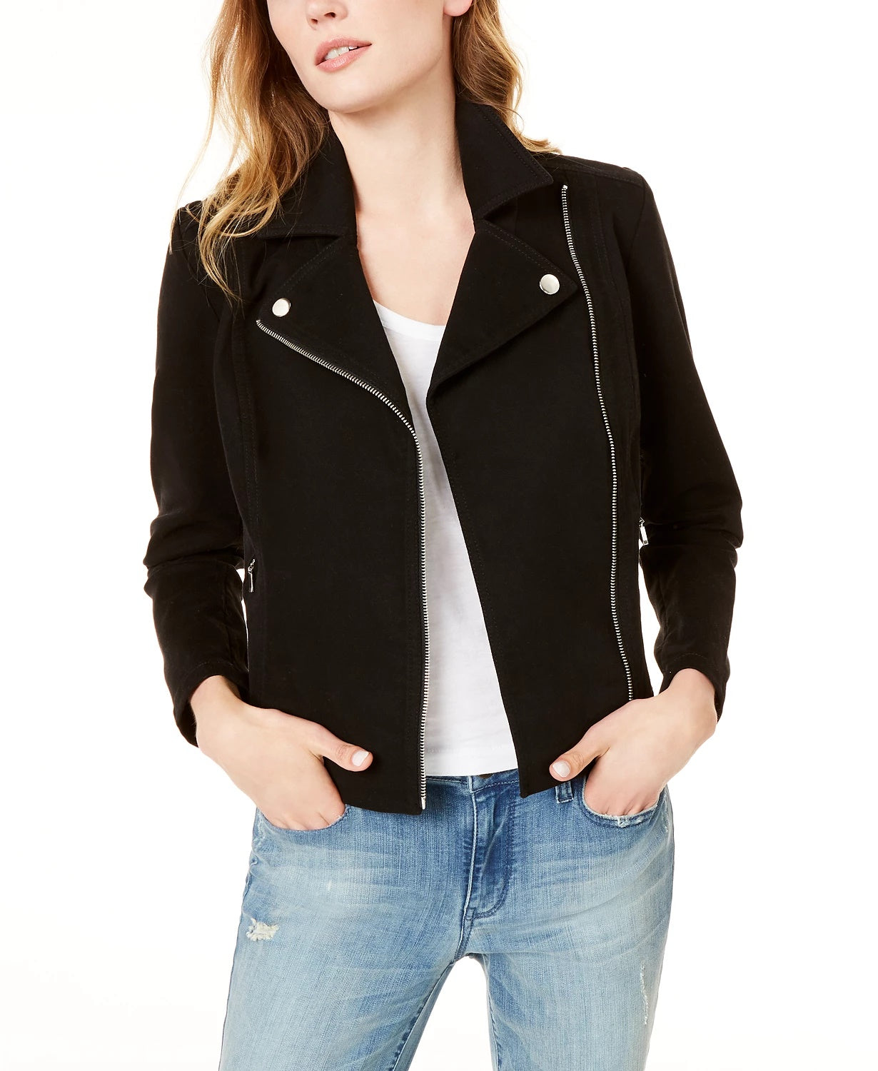 Maison Women's Jules Moto Jacket Black Size XX Large