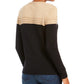 Charter Club Women's Metallic Colorblocked Crewneck Sweater Beige Size Small