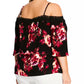City Chic Women's Trendy Plus Size Cold-Shoulder Top Black Size 18W