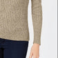 Karen Scott Women's Cotton Cable Knit Sweater Beige  Size Petite Small