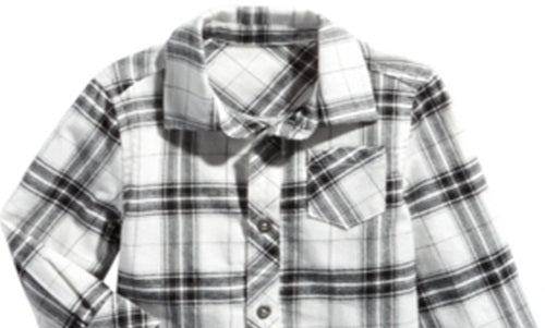 First Impressions Baby Boy's Cotton Plaid Shirt White Size 3-6MOS