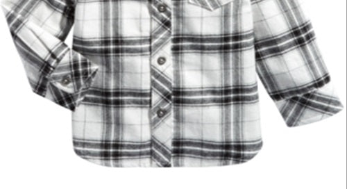 First Impressions Baby Boy's Cotton Plaid Shirt White Size 3-6MOS