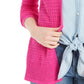 Charter Club Women's Open-Front Pointelle Cardigan PInk  Size Small