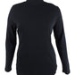 Charter Club Women's Cotton Mock-Neck Top Black  Size X-Large