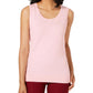 Charter Club Women's Sleeveless Crew-Neck Sweater Pink Size XX-Large