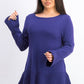 Style & Co Women's Ruffle Hem Knit Sweater Purple Size X-Small