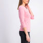 Karen Scott Women's Cotton Grommet Top Pink Size Medium