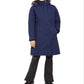Marmot Women's Hooded Faux Fur Trim Coat Blue Size Medium