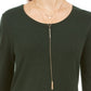 Style & Co Women's Petite Lace-Shoulder Top Green Size Pettite X-Large