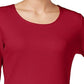 Karen Scott Women's Scoop-Neck Top Red Size X-Large