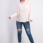 Charter Club Women's Woven Solid Tencel Shirt Pink Size Large