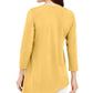 JM Collection Women's Asymmetrical Ring Tunic Yellow Size X-Small