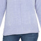 Style & Co Women's Textured Heather Long Sleeve Crew Neck Blouse Sweater Blue Size Large