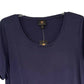 JM Collection Women's Scoop Neck Top Blue Size XX-Large