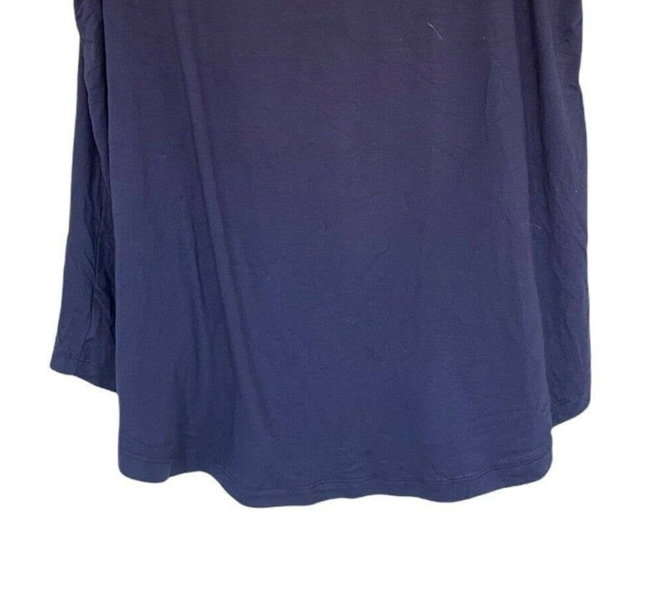 JM Collection Women's Scoop Neck Top Blue Size XX-Large