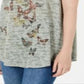 Style & Co Women's Embellished V Neck Top Pink Size X-Small