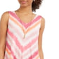 Style & Co Women's Print Sleeveless Swing Dress Pink Size Petite