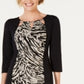 JM Collection Women's Triple Keyhole Sheath Dress Black  Size Small