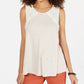 Style & Co Women's Striped Lace Sleeveless Top  Beige Size Small