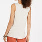 Style & Co Women's Striped Lace Sleeveless Top  Beige Size Small