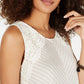 Style & Co Women's Striped Lace Sleeveless Top  Beige Size Small