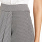 Calvin Klein Women's Houndstooth Pleated Skirt Gray Size 6