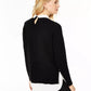 Charter Club Women's Argyle Cashmere Layered-Look Sweater Regular & Petite Sizes Black Size Small