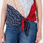 Style & Co Women's Petite Patch Side-Tie Top Natural Size PM
