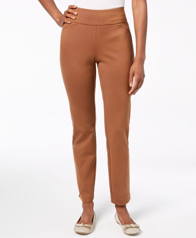 Charter Club Women's Pull On Ponte Knit Pants Red Size 2 Petite