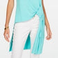 Alfani Women's Petite High-Low Tunic Top Turquoise Size PL