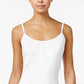 Planet Gold Women's White Stretch Adjustable Spaghetti Strap Scoop Neck Tank Top Juniors White Size Large