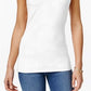 Planet Gold Women's White Stretch Adjustable Spaghetti Strap Scoop Neck Tank Top Juniors White Size Large