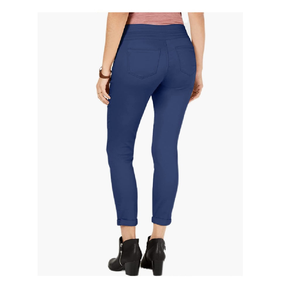 Style & Co Women's Rolled Hem Skinny Pants Blue Size 6