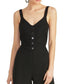 Rachel Roy Women's Cotton Cropped Tie Back Jumpsuit Black Size 6