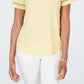 Charter Club Women's Cotton Lace Trim Top Yellow Size Large