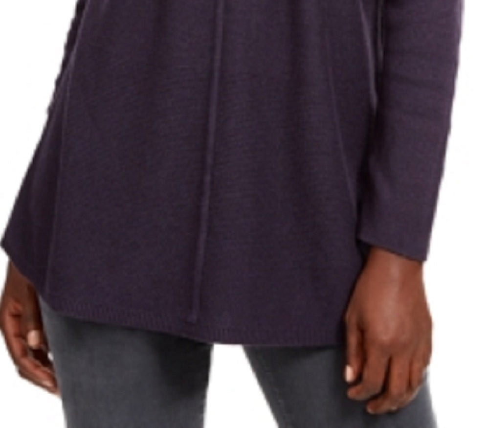 Style & Co Women's Knit Mixed Stitch Tunic Navy Size Medium