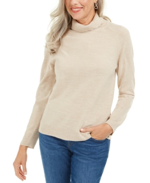 Karen Scott Women's Turtleneck Sweater Brown Size Medium
