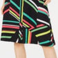 Bar III Women's Printed Skirt Black Size 10