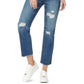 Numero Women's Ripped High Rise Frayed Hem Denim Jeans Blue Size 26