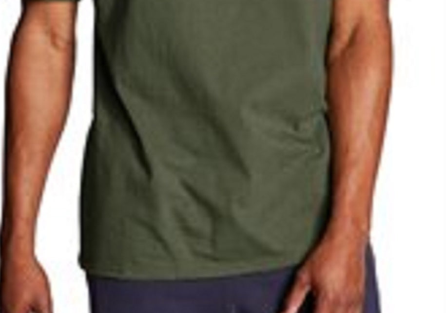 Champion Men's Classic Tee Embroidered C Logo Cargo Green Size Medium