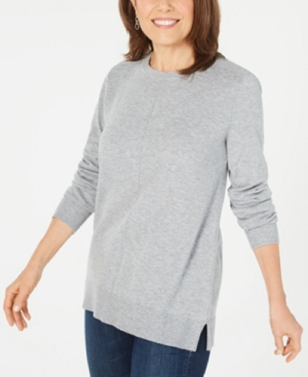 Karen Scott Women's Crewneck Long Sleeve Sweater Gray Size X-Small